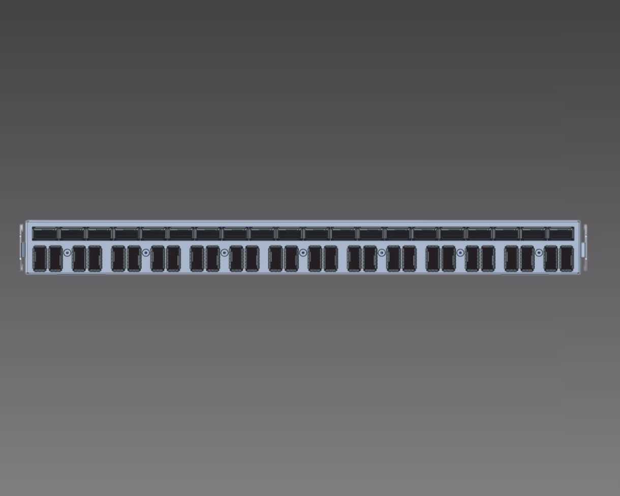Top view of the Cornelis® CN6000 800G Omin-Path® Switch