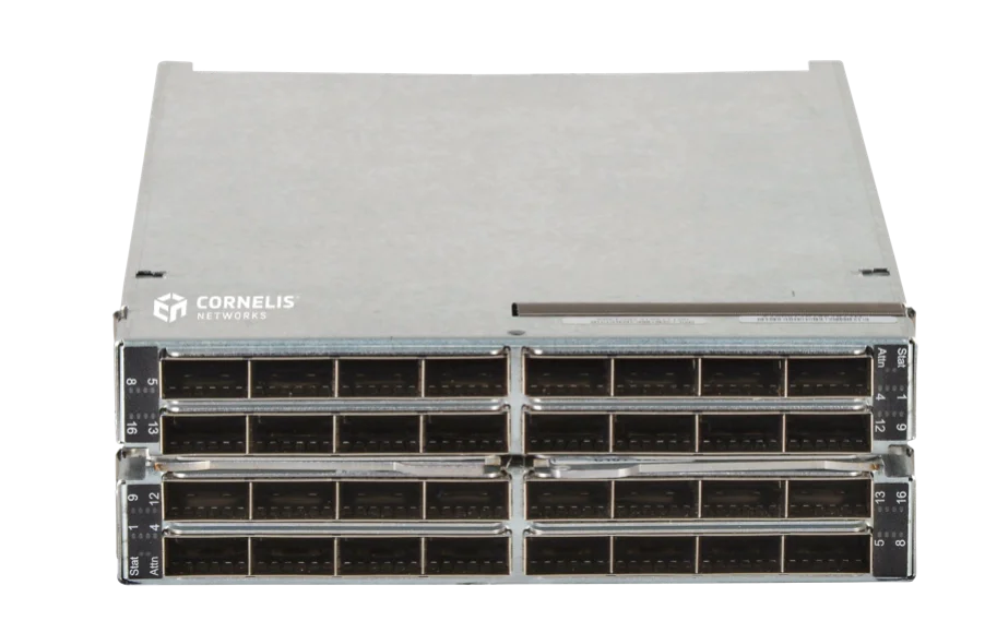 Front view of a Cornelis Omni-Path Express Director Class Switch (Leaf Module)