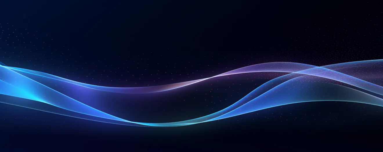 Stylized light waves intersecting.